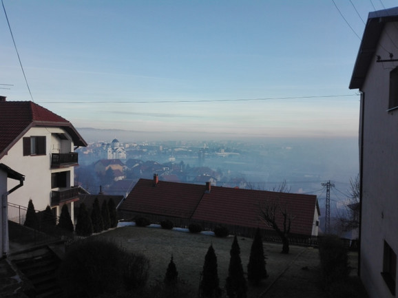 Pogled na Valjevo u jutarnjim časovima 