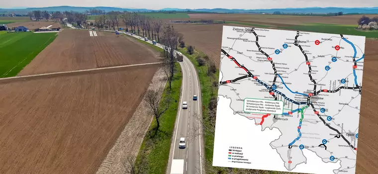 Zielone światło dla budowy S8 na południe od Wrocławia [MAPA]