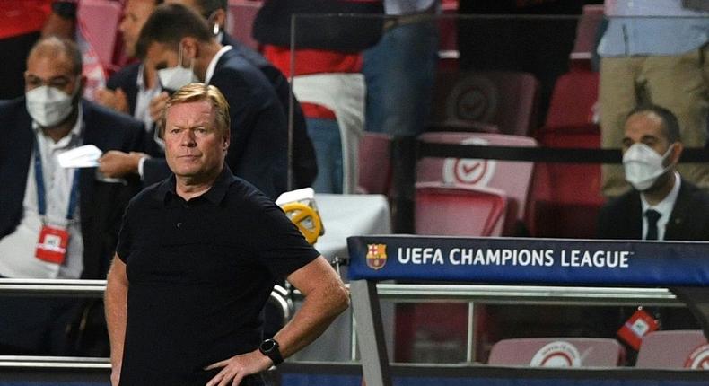 Dutch coach Ronald Koeman is under growing pressure at Barcelona