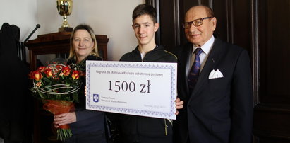Prezydent Rzeszowa nagrodził 14-letniego bohatera