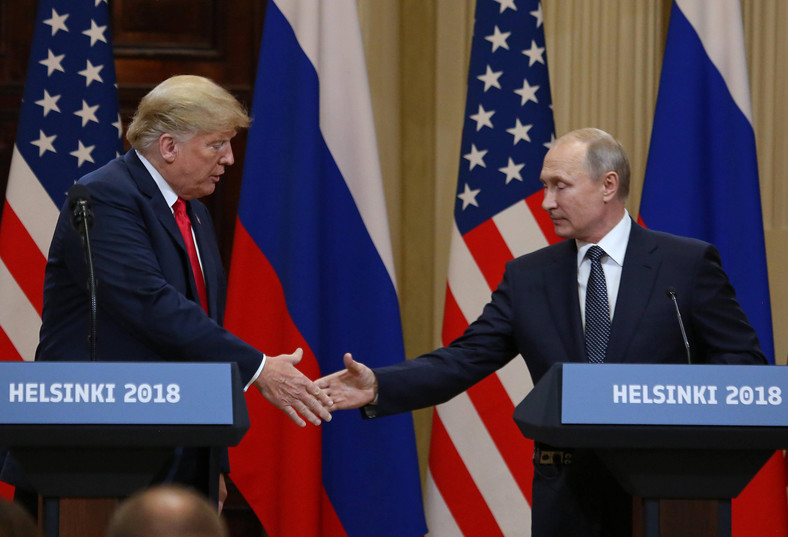 Donald Trump i Władimir Putin w Helsinkach, 16 lipca 2019 r.