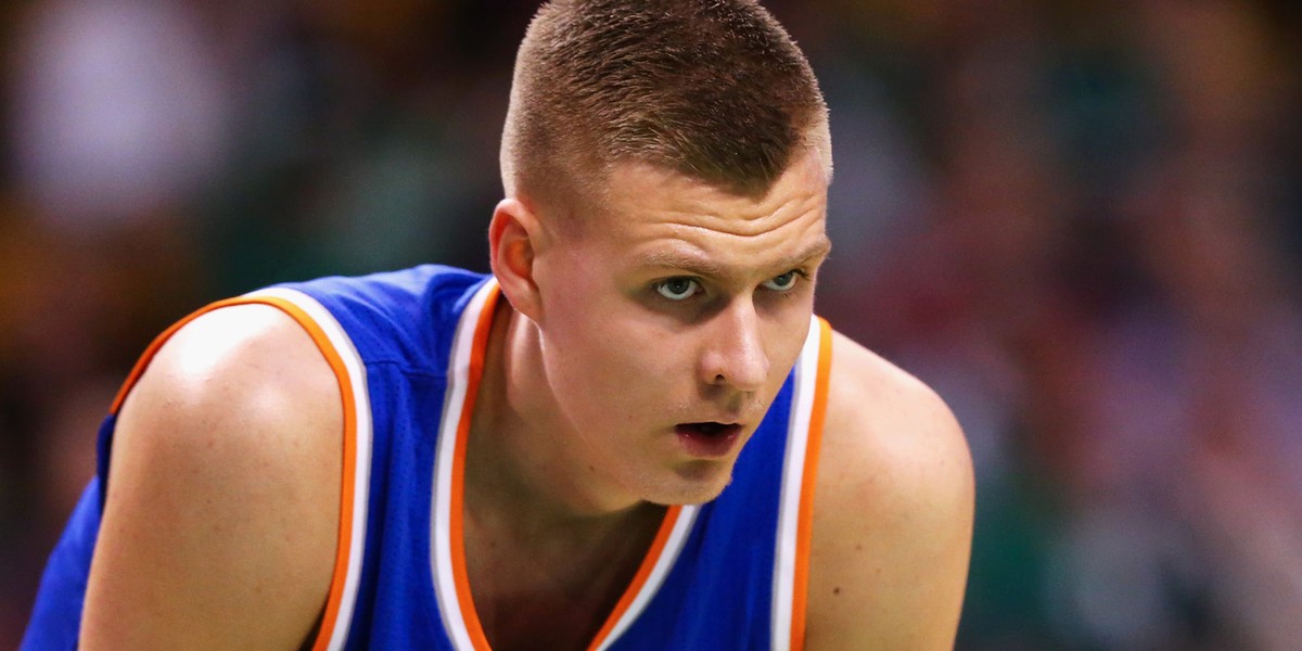 Kristaps Porzingis says he learned to bring the ball up the court because he couldn't tell his teammates apart in pick-up games