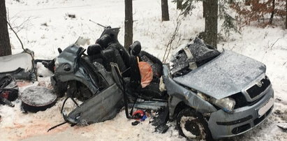 Tragiczny wypadek koło Szczytna. Nie żyją dwie osoby