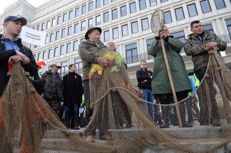 Hodowcy karpia wyszli na ulice