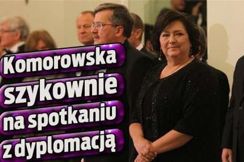 Komorowska szykownie na spotkaniu z dyplomacją