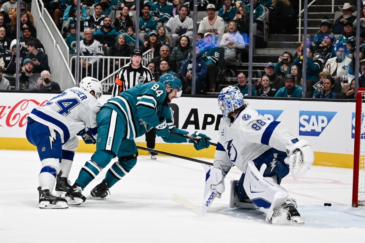Zápas NHL: Pavol Regenda (San Jose Sharks). 