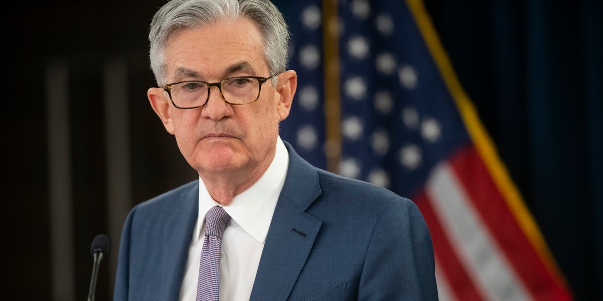 Na zdjęciu prezes Fed Jerome Powell.