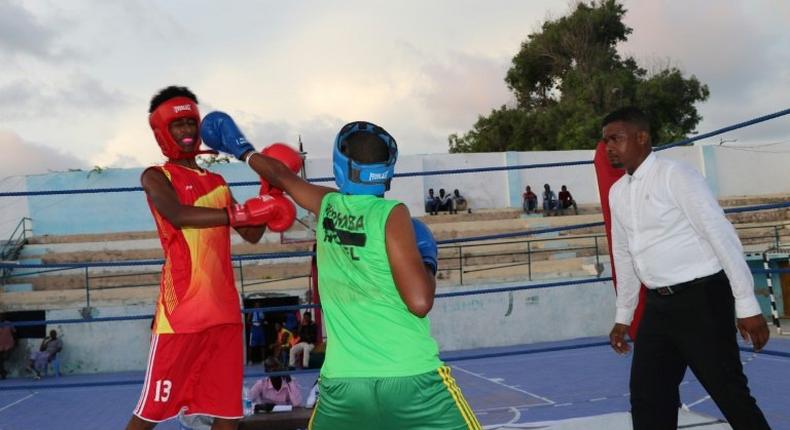 Young pugilists spar in war-torn Somalia's first boxing competition in more than three decades