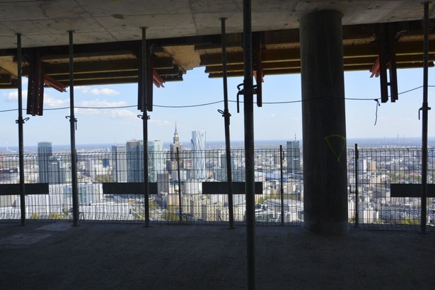 Widok na Warszawę z wieżowca Warsaw Spire