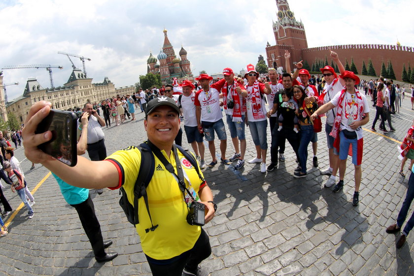 Mundial 2018 w Rosji: Plac Czerwony opanowany przez polskich kibiców