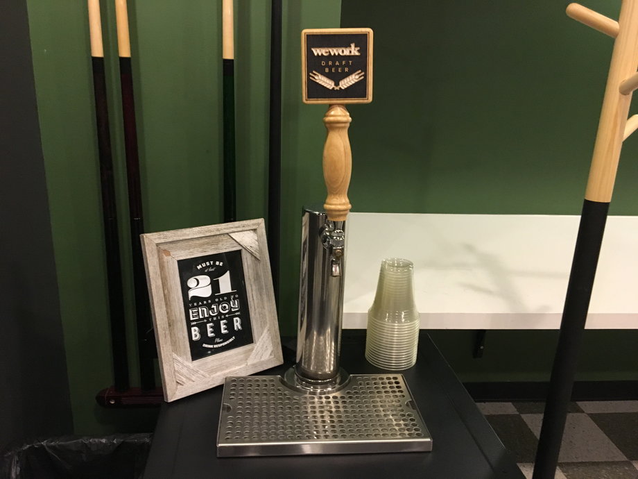 The beer tap.