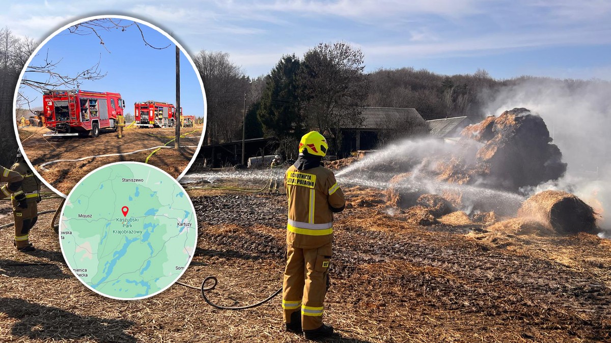 Gasili baloty słomy. Znaleźli zwłoki rolnika. Tragedia we wsi na Kaszubach