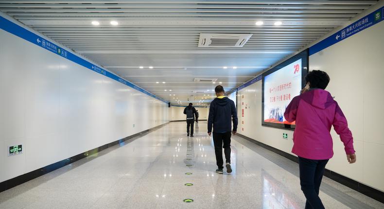 My journey started at Caoqiao station in central Beijing, where I took the newly-built Daxing Line straight to the airport. President Xi Jinping also took this train when he inaugurated the airport in September.