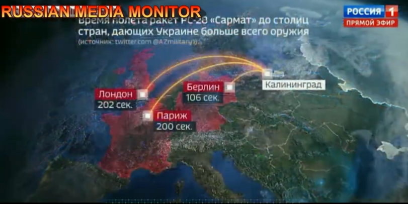 W rosyjskiej telewizji rozmawiano o możliwym ataku nuklearnym (screen z programu)