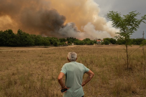 (FOTO, VIDEO) "ZAČUO SE HUK, A ONDA JE PEPEO POČEO DA PADA PO NAMA" Meštani snimili KATAKLIZMIČNI prizor kod Deliblatske peščare: "Životinje beže na sve strane"