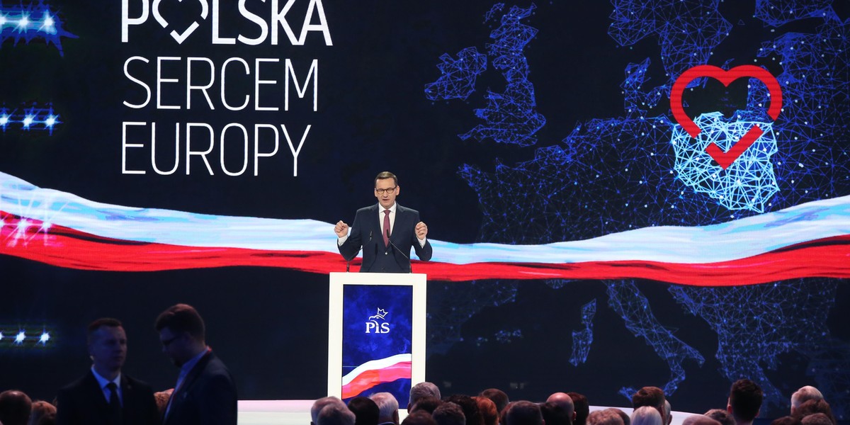 Mateusz Morawiecki podczas konwencji PiS