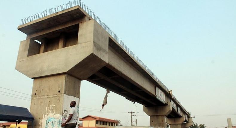 The uncompleted Madina-Adentan footbridge 