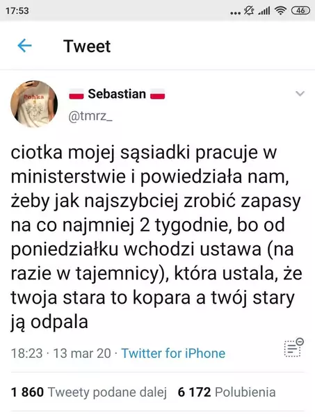 Memy z pierwszego polskiego lockdownu