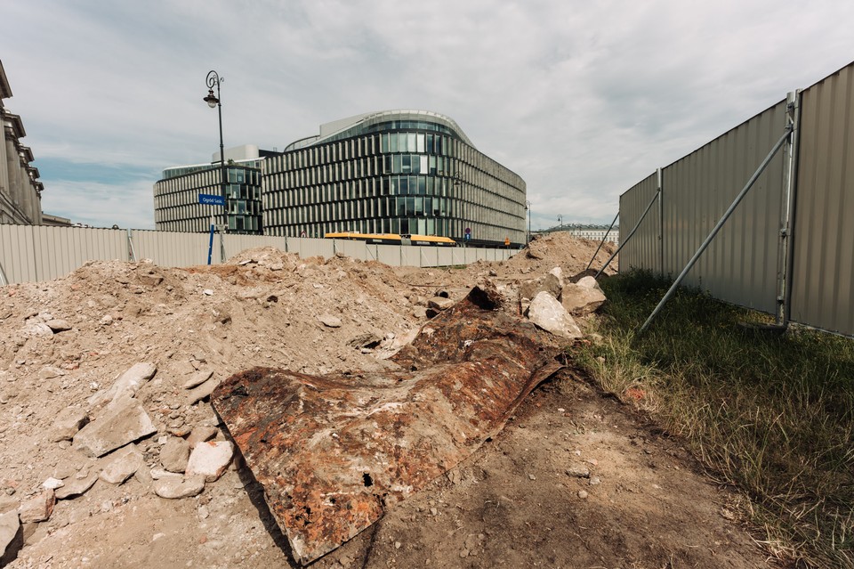 Wykopaliska na terenie dawnego Pałacu Saskiego i Pałacu Brühla