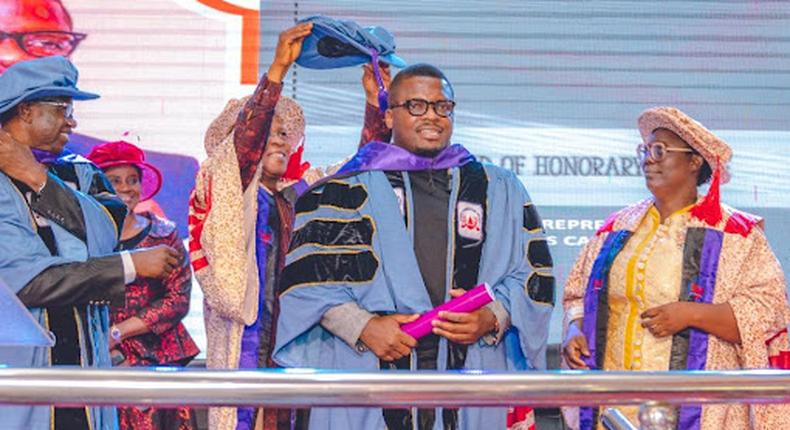 Sujimoto boss - Sijibomi Ogundele bags a Honorary Doctorate Degree for his outstanding contributions to entrepreneurship in Africa.