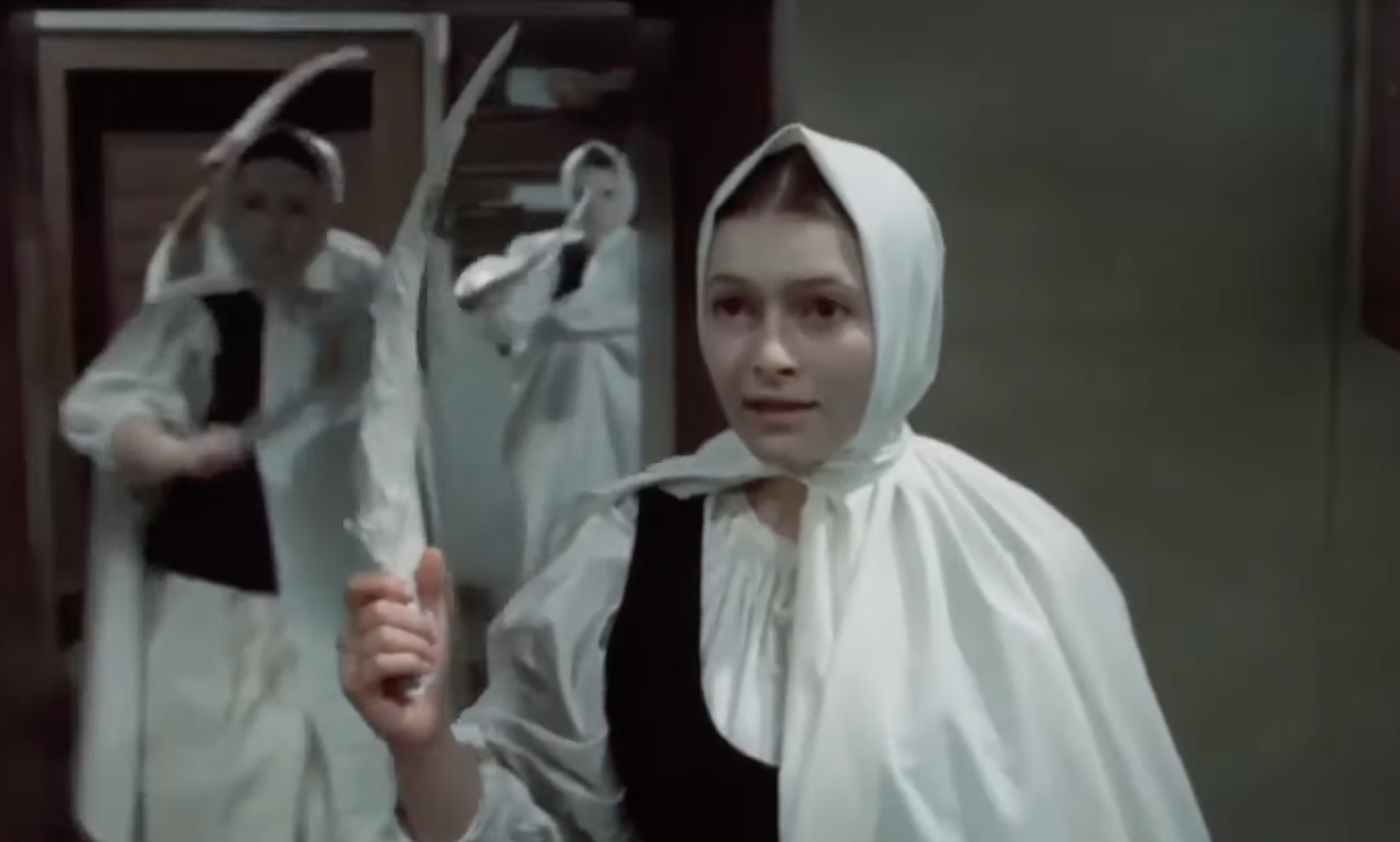 Slovenská herečka Eva Večerová vo filme Vianočné oblátky.