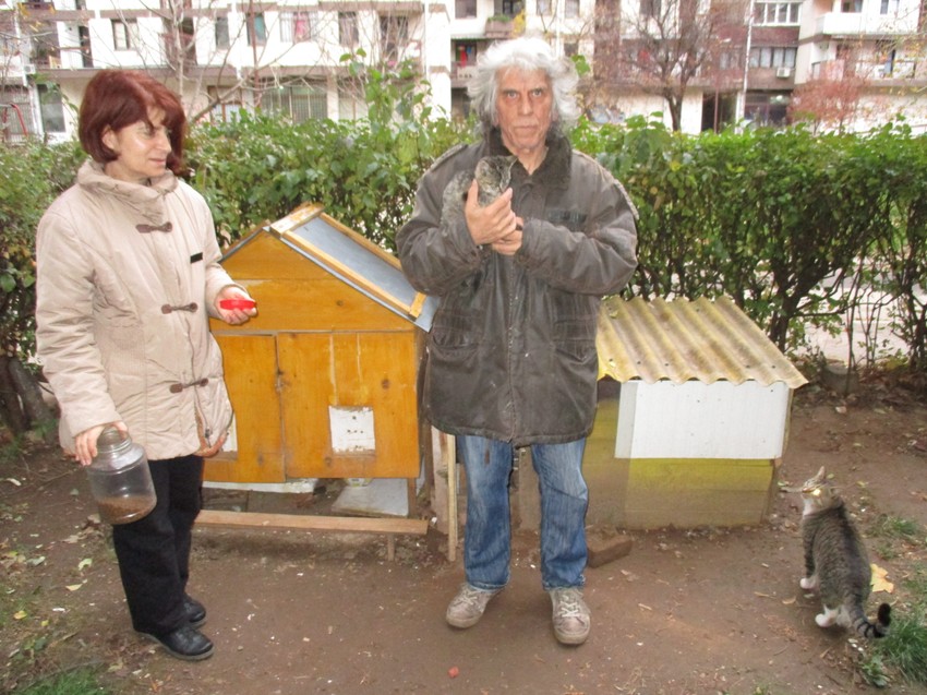 Mace imaju kućicu ispred zgrade na Vizantijskom bulevaru
