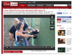 4-latka na strzelnicy - tatuś pęka z dumy... WIDEO