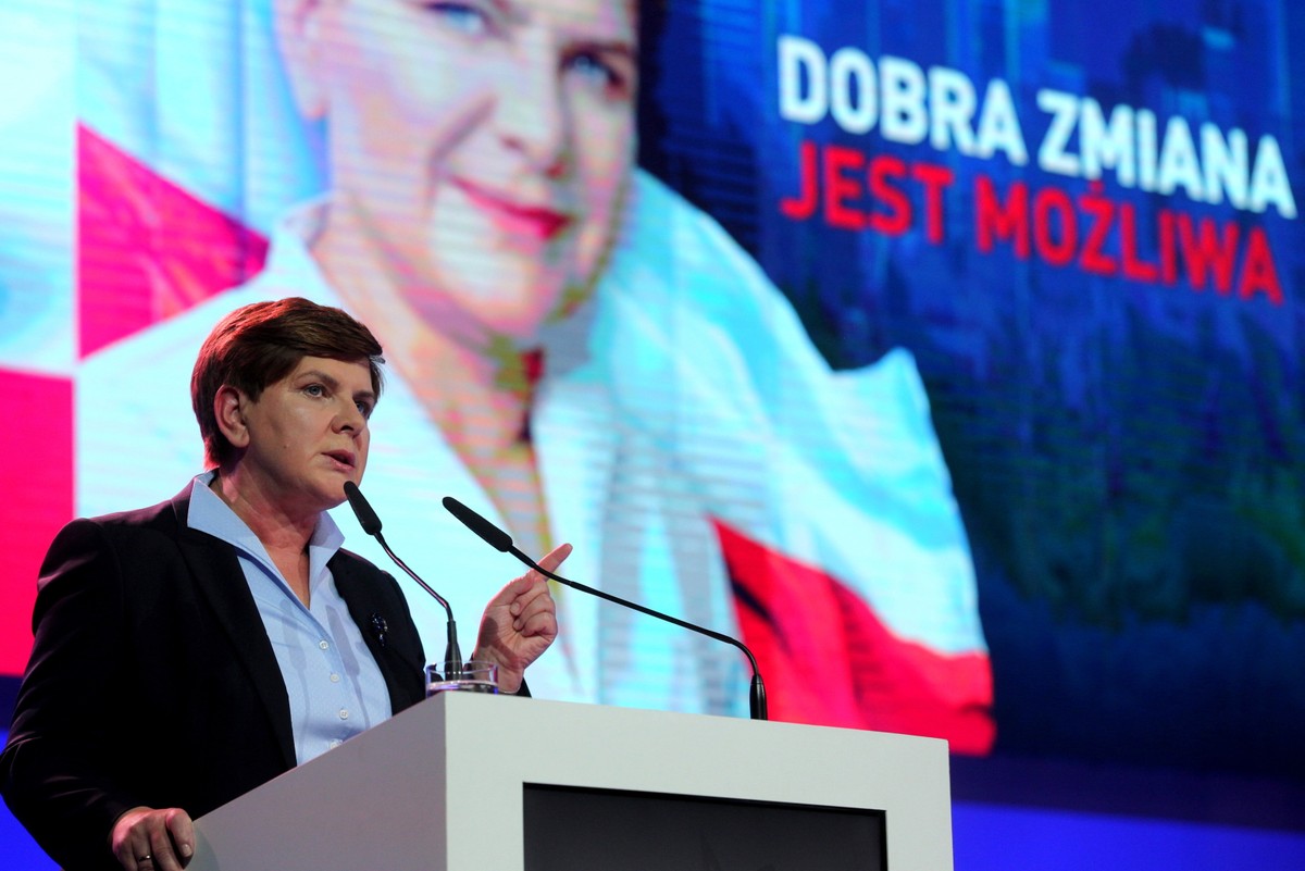 Beata Szydło na konwencji w Katowicach