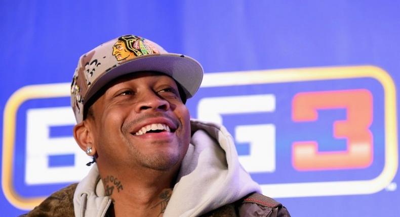 Basketball player Allen Iverson speaks during a press conference announcing the launch of the BIG3, a new, professional 3-on-3 basketball league, on January 11, 2017 in New York City