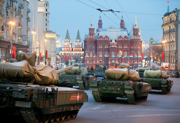 PRZYGOTOWANIA DO PARADY ZWYCIĘSTWA W MOSKWIE