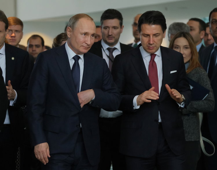 Władimir Putin i Giuseppe Conte 