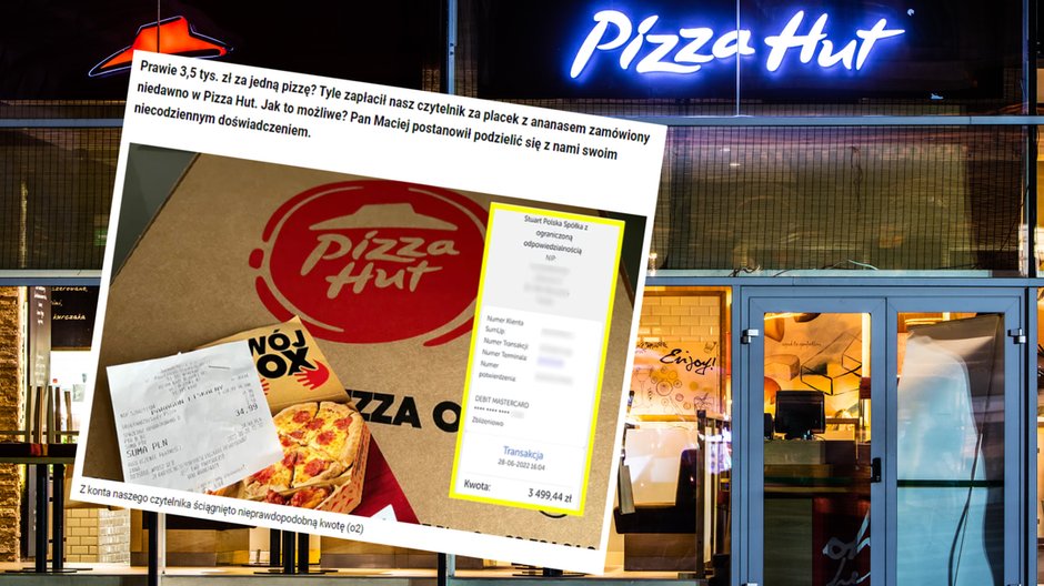 Łodzianin zapłacił za pizzę 3,5 tys. zł. Szybka reakcja pizzerii