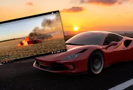 Youtuber spalił Ferrari F8 Tributo na środku pola kukurydzy. Obejrzeliśmy wideo, żebyście nie musieli