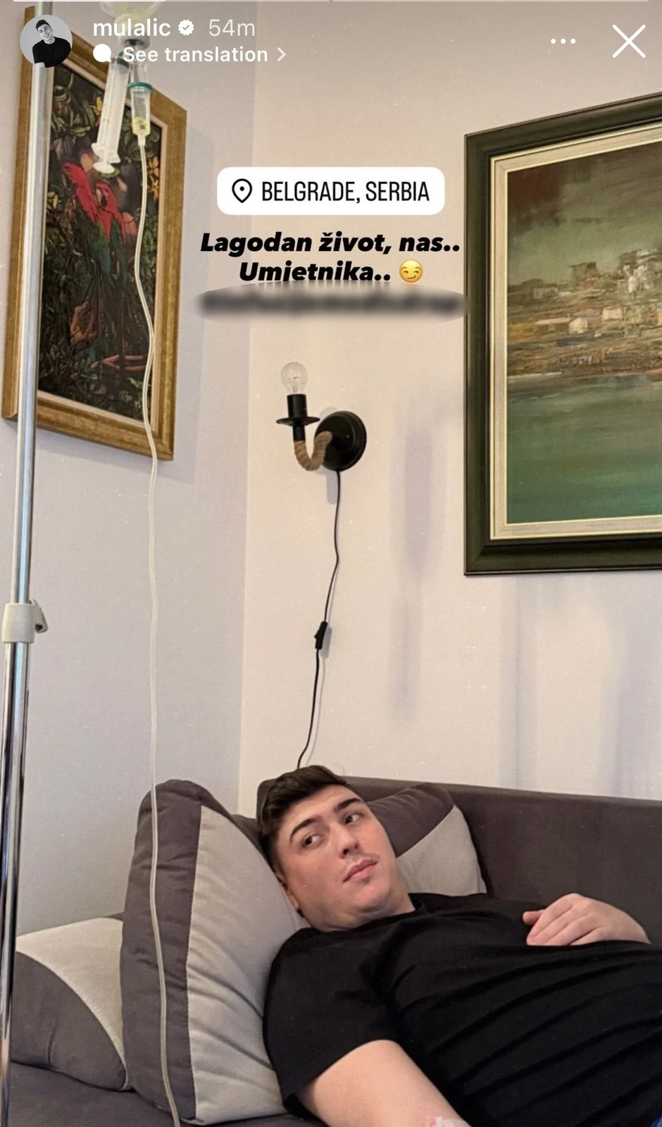 Mahir Mulalić na infuziji