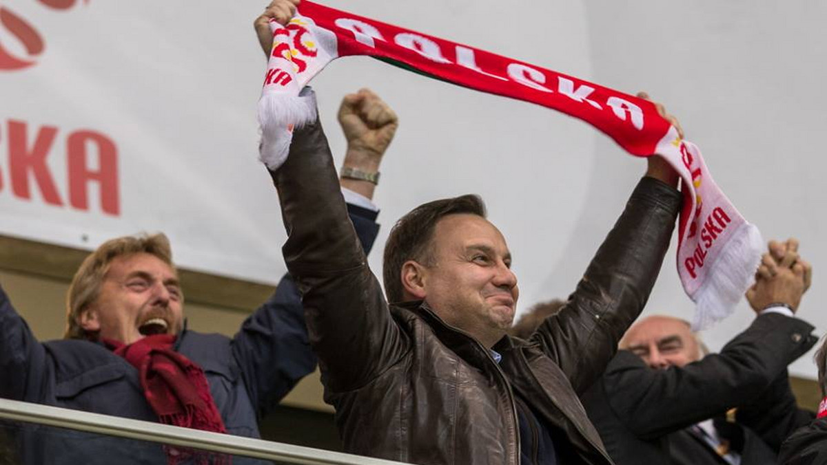 Andrzej Duda na stadionie Narodowym