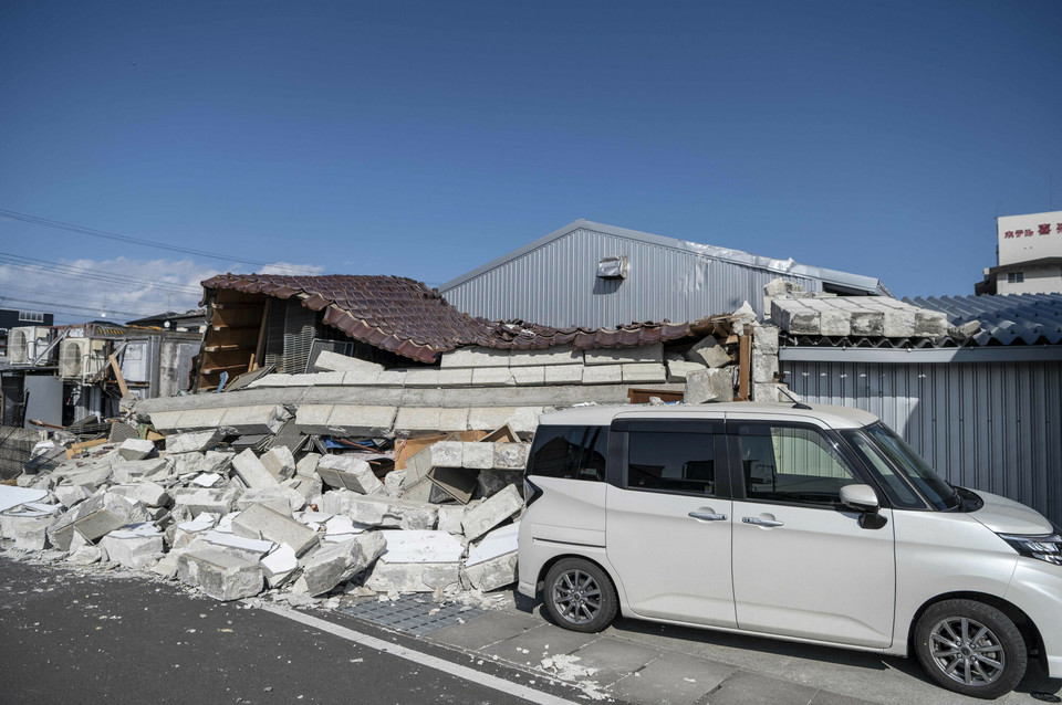 Zniszczenia w mieście Soma w Fukushimie