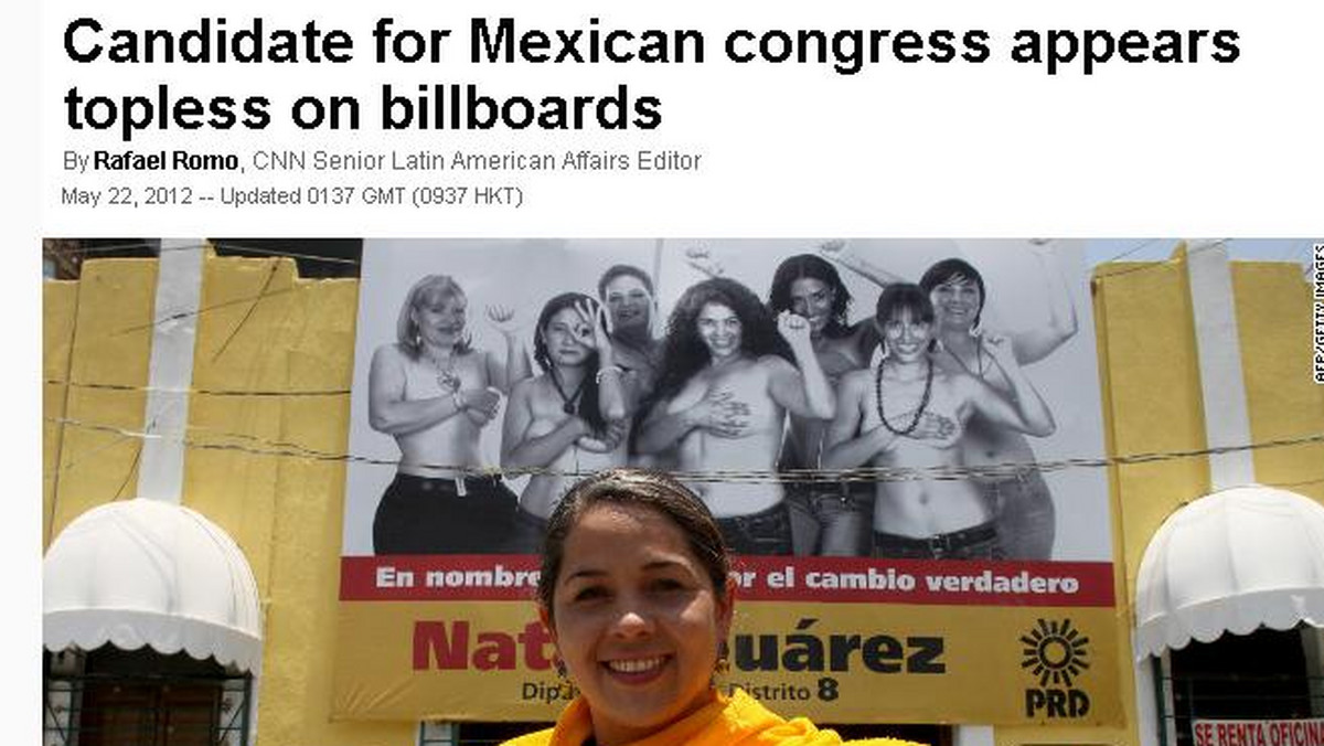 Ta kampania wyborcza w Meksyku sprawia, że wiele osób otwiera szeroko oczy ze zdumienia. W kampanię tę zaangażowała się m.in. 34-letnia profesor filozofii o nazwisku Natalia Juarez, która ubiega się o poparcie w wyborach do meksykańskiego parlamentu, nazywanego tam Kongresem Unii.