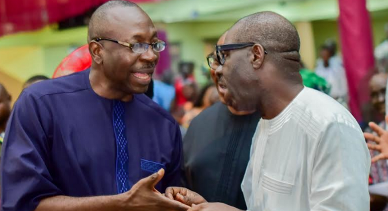 Osagie Ize-Iyamu (left) and Godwin Obaseki (right) [Vanguard]