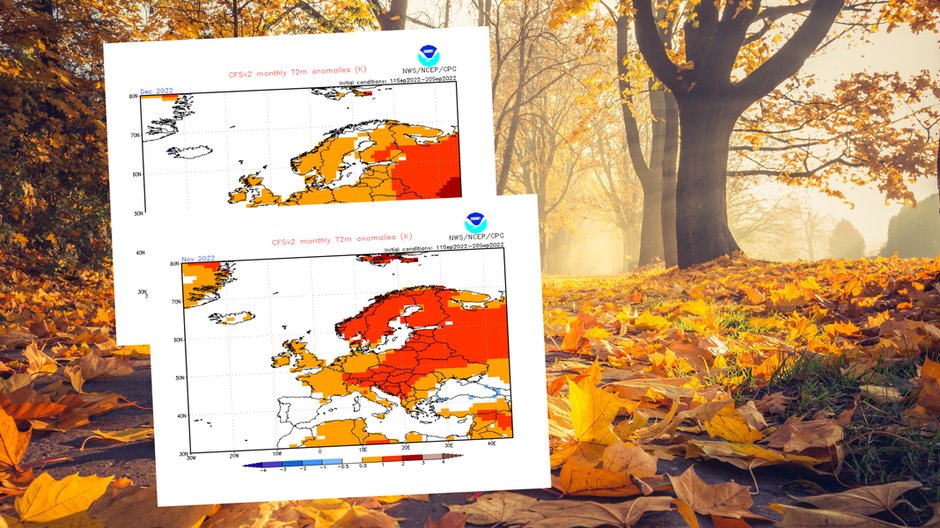 Jesień powinna być dość ciepła, ze zróżnicowanymi opadami (mapy: NOAA)