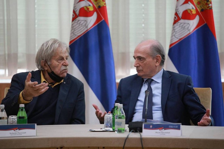 Ministar Krkobabić sa Ljubivojem Ršumovićem