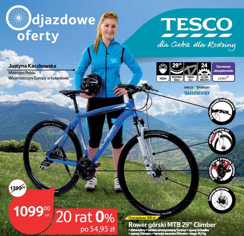 Rowery z Tesco z darmowym ubezpieczeniem