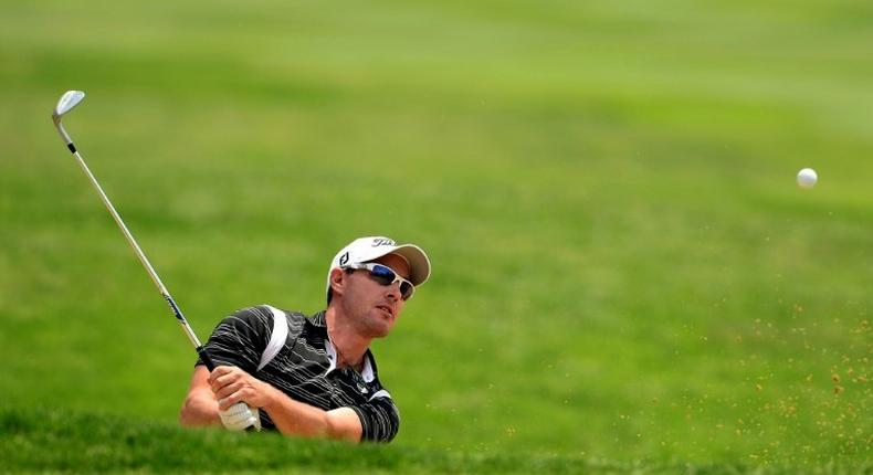 New Zealand's Gareth Paddison hits a shot during a tournament on South Korea's resort island of Jeju