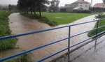 Burze i powódź w okolicach Jasła. Woda porwała mężczyznę FILM