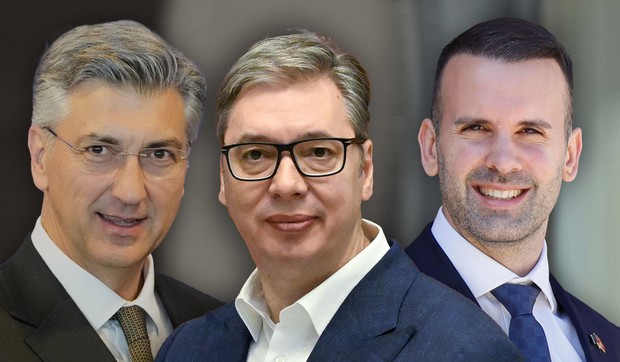 Andrej Plenković, Milojko Spajić, Vučić