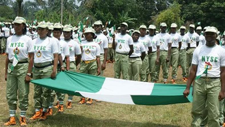 NYSC members on parade ground.
