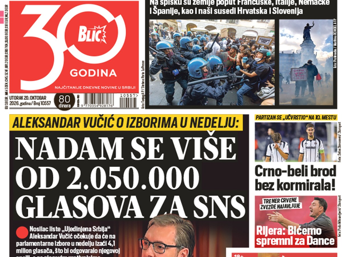 Naslovna strana za 20.10.