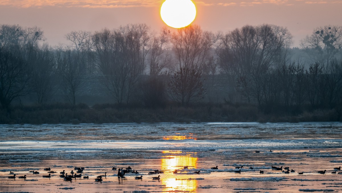 Wschód słońca nad Wisłą