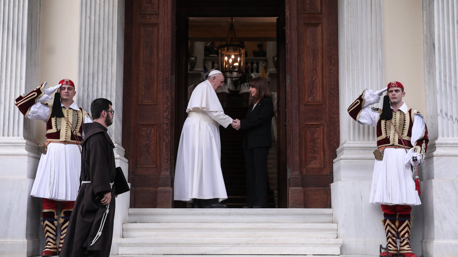 Papież Franciszek spotkał się z panią prezydent Grecji, Ekaterini Sakellaropoulou