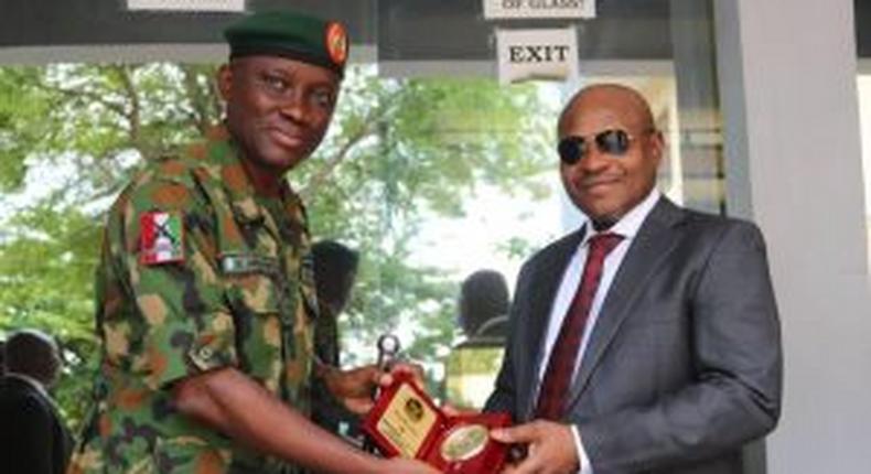 The Commander of the 12 Brigade Nigerian Army, Brig. -Gen Isang Akpaumontia