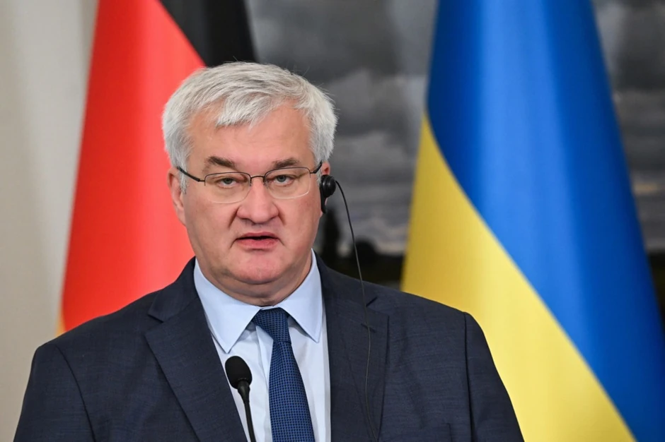 Andrij Sibiha na konferenciji u Varšavi nakon sastanka ministara Vajmarskog trougla 29. septembra 2025. 